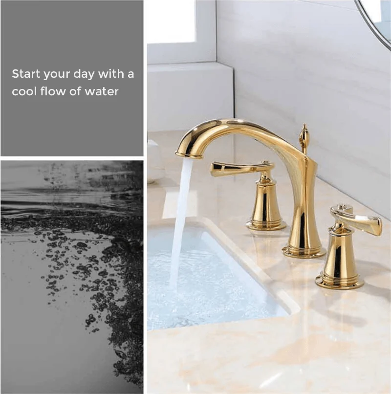 Widespread Bathroom Sink Tap with 3 Holes -Bathlova