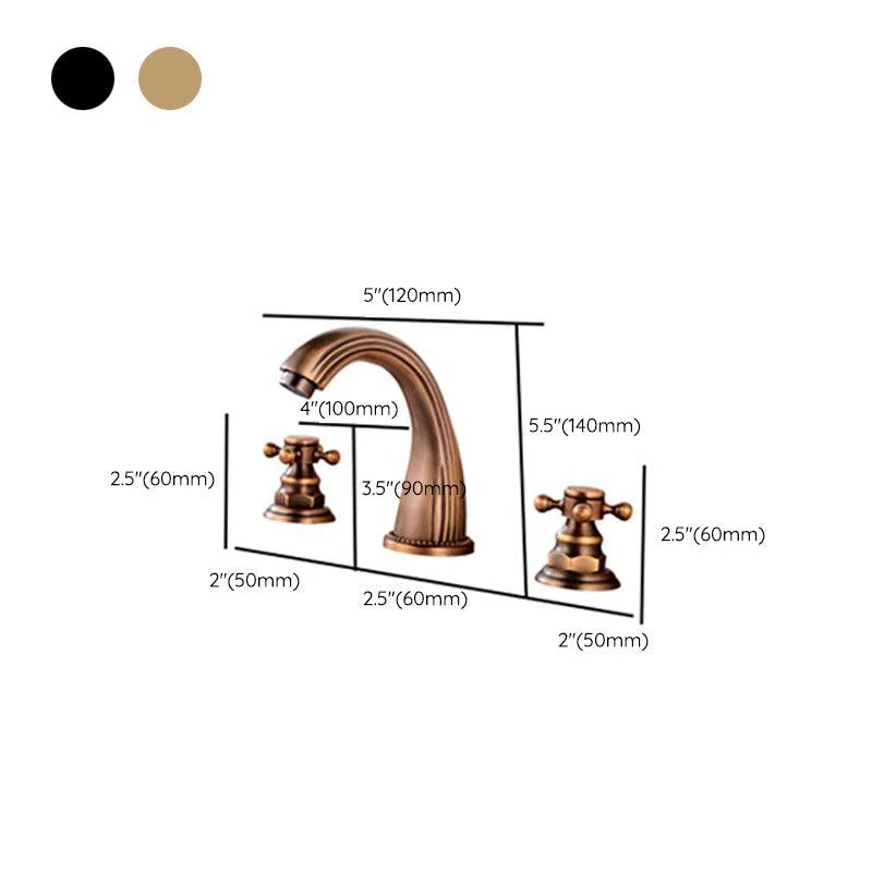 Widespread Bathroom Tap 3 Holes Circular Vessel Sink Tap -Bathlova