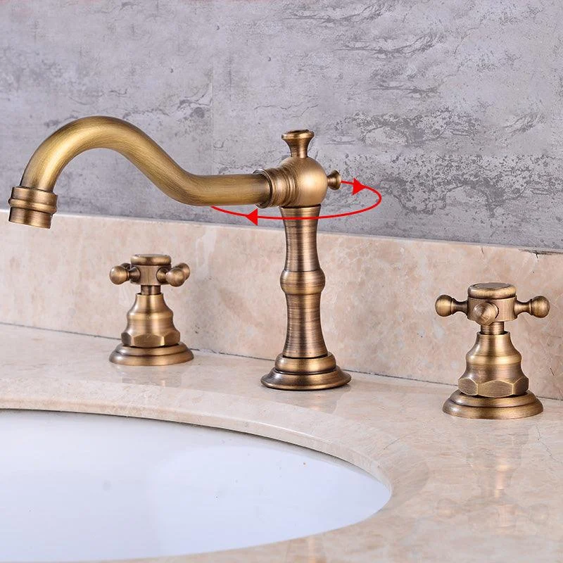 Widespread Bathroom Tap 3 Holes Circular Vessel Sink Tap -Bathlova