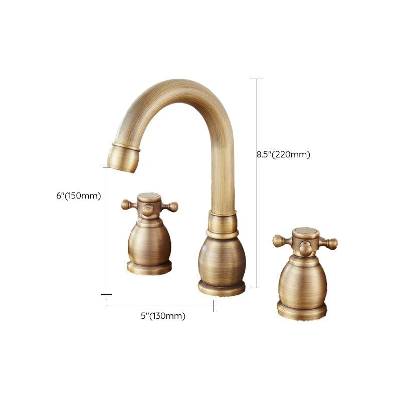 Widespread Bathroom Tap 3 Holes Low Arc Vessel Sink Bathroom Tap -Bathlova