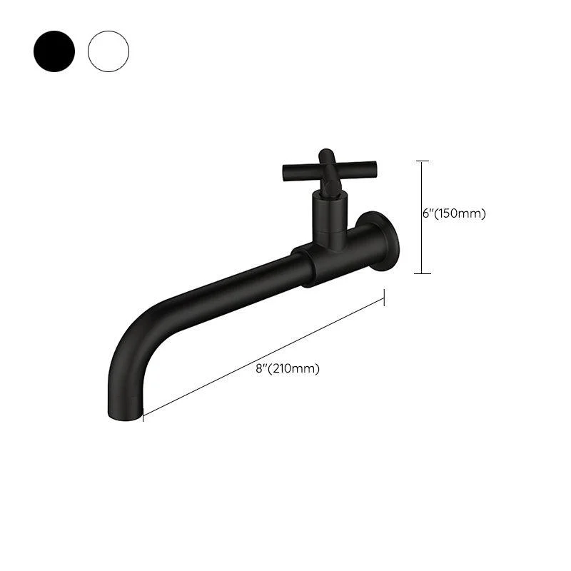 Widespread Wall Mounted Bathroom Sink Tap Cross Handle Low Arc Tap -Bathlova