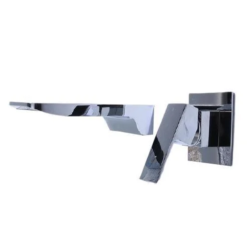 Widespread Waterfall Spout Concealed Wall Mount Bathroom Tap -Bathlova