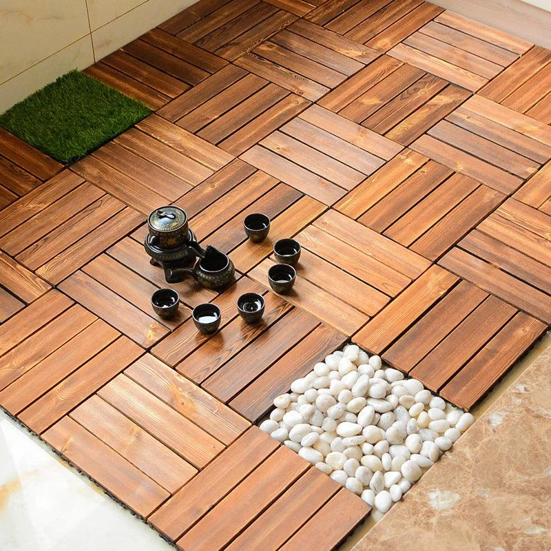 Wood Deck/Patio Flooring Tiles Snapping Installation Floor Board Tiles -Bathlova