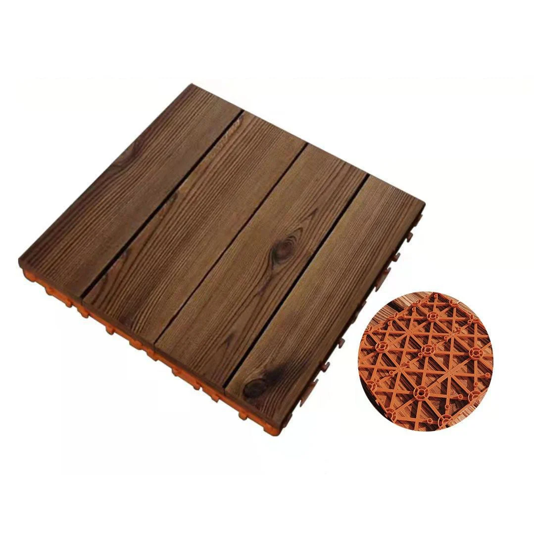 Wood Deck/Patio Flooring Tiles Snapping Installation Floor Board Tiles -Bathlova