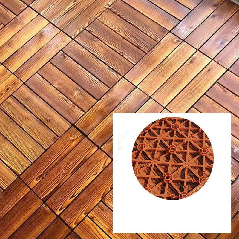 Wood Deck/Patio Flooring Tiles Snapping Installation Floor Board Tiles -Bathlova