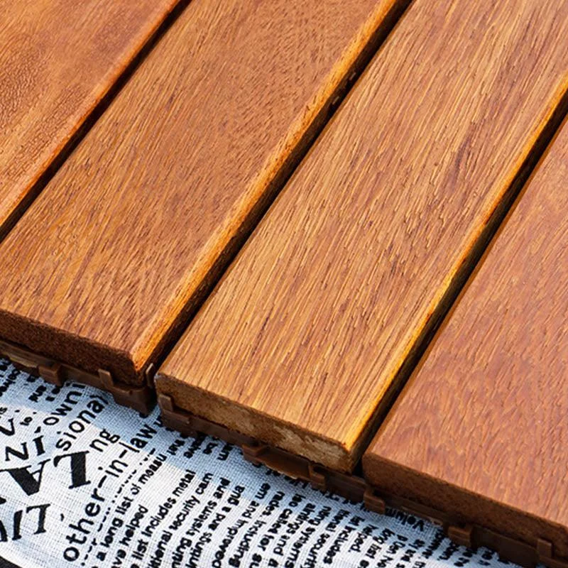 Wood Patio Flooring Tiles Outdoor Interlocking Decking Tiles with Waterproof -Bathlova