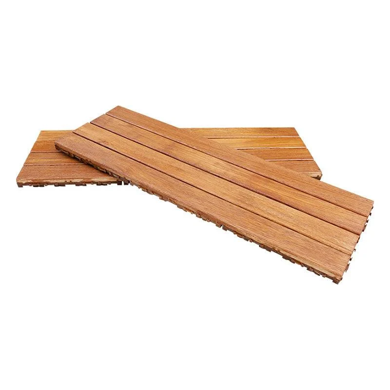 Wood Patio Flooring Tiles Outdoor Interlocking Decking Tiles with Waterproof -Bathlova