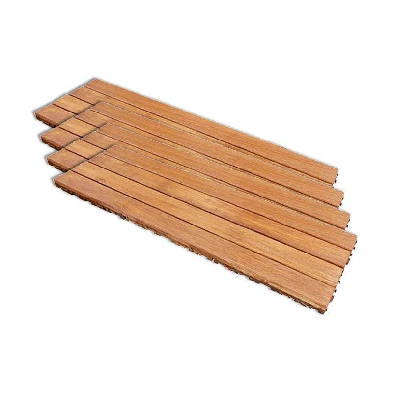 Wood Patio Flooring Tiles Outdoor Interlocking Decking Tiles with Waterproof -Bathlova