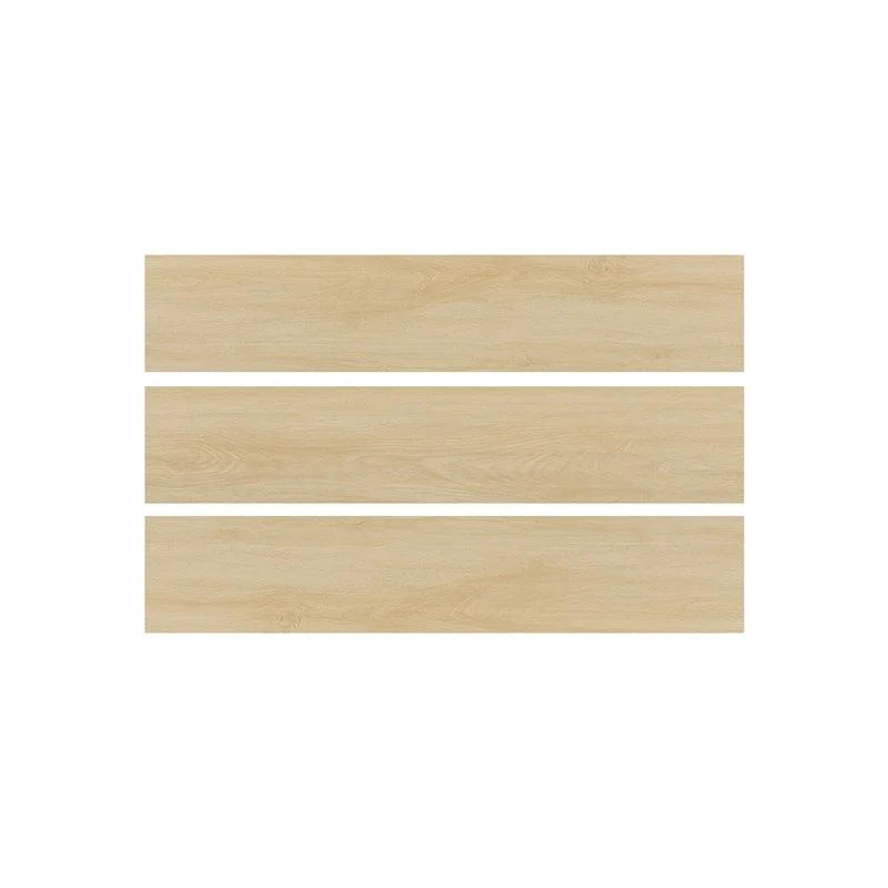 Wooden Effect Floor Tile Scratch Resistant Rectangle Straight Edge Floor Tile -Bathlova