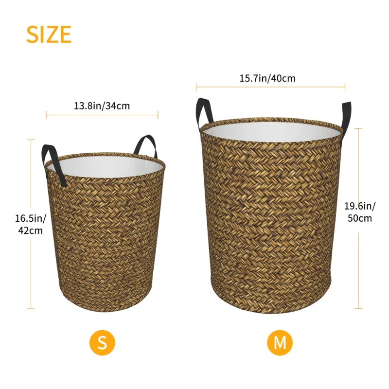 Woven Straw Wicker Storage Basket -Bathlova