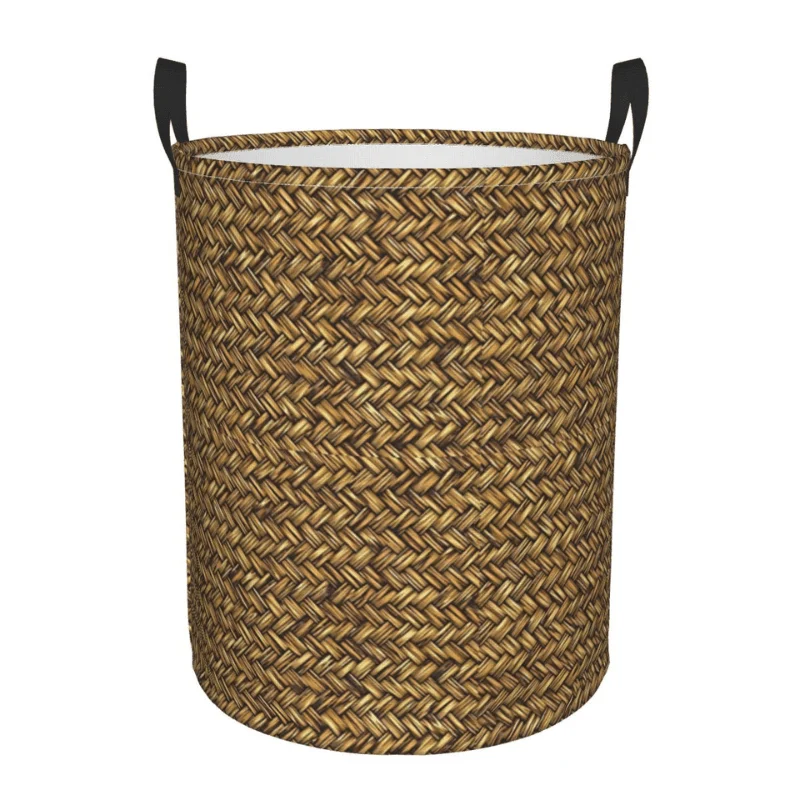 Woven Straw Wicker Storage Basket -Bathlova