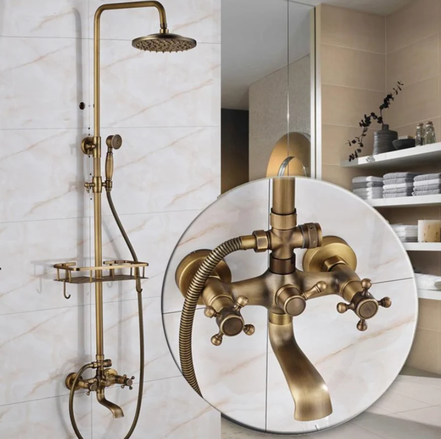 Brass Antique Wall Mount Shower (2)